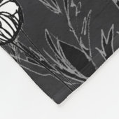 Bloemknoppen en bladeren van kamille en vlinder fleece deken (Hoek)