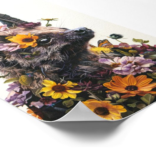 Bloemknuppel in wit Afdrukken & Downloadbaar Poster (Hoek)