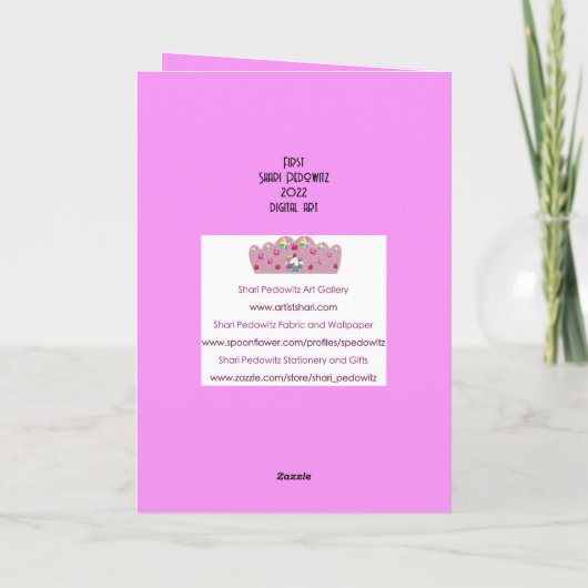 Bloemknuppel mitswa מָגֵן דָוִד kaart (Achterkant)