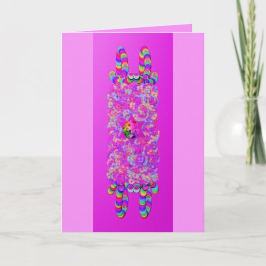 Bloemknuppel mitswa מָגֵן דָוִד kaart (Voorkant)