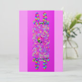 Bloemknuppel mitswa platte kaart (Staand voorkant)