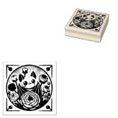 bloemknuppel rubberstempel (Gestempeld)