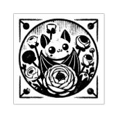 bloemknuppel rubberstempel (Afrduk)