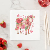 Bloemkoe, Cute Koe Design  Servet (Insitu)