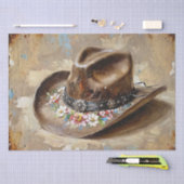 Bloemkoeienmeisjeshutdecoupage Tissuepapier (Craft)