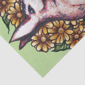 Bloemkonijn Cute Rabbits bunny art Tissuepapier (Detail)