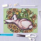 Bloemkonijn Cute Rabbits bunny art Tissuepapier (Craft)