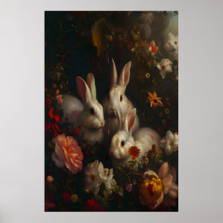 Bloemkonijnen Lente Galerij, Donkere Academics Poster