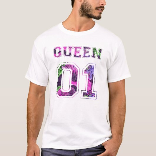 Bloemkoning en koningin Couple 01 T-shirt (Voorkant)