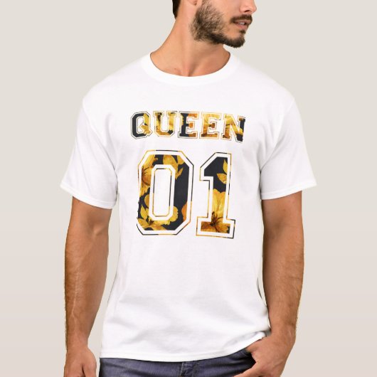 Bloemkoning en koningin Couple 01 T-shirt (Voorkant)