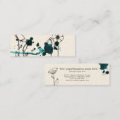 Bloemkool, blauw mini visitekaartje (Voorkant / Achterkant)