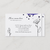 Bloemkool, blauw visitekaartje (Achterkant)