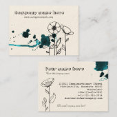 Bloemkool, blauw visitekaartje (Voorkant / Achterkant)