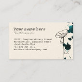 Bloemkool, blauw visitekaartje (Achterkant)