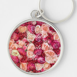 Bloemkool Bouquet Rood Rozen Floral Sleutelhanger