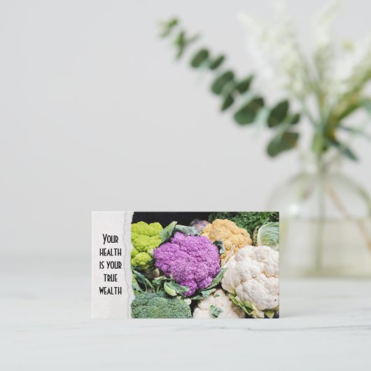 Bloemkool en Broccoli Produce Visitekaartje (Staand voorkant)