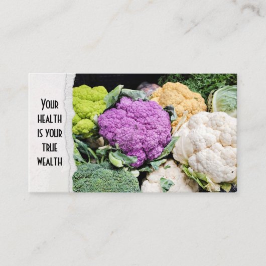 Bloemkool en Broccoli Produce Visitekaartje (Voorkant)