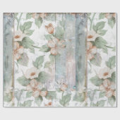 bloemkool en houtshabby Chic Wrapping Paper Cadeaupapier (Vlak)