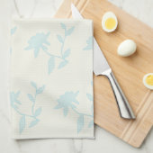  bloemkool en lichtblauw theedoek (Quarter Fold)