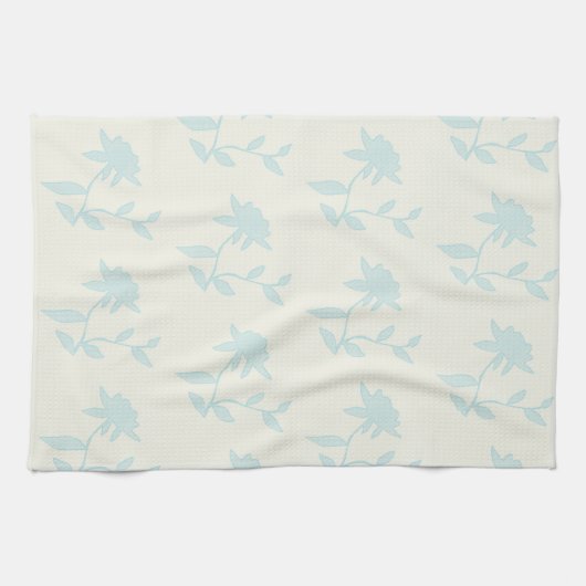  bloemkool en lichtblauw theedoek (Horizontaal)