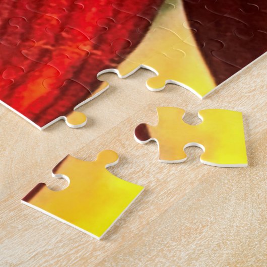 Bloemkool en rode zonnebloem legpuzzel (Zijkant)