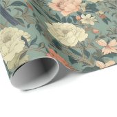  bloemkool en vogelpels cadeaupapier (Rol Hoek)