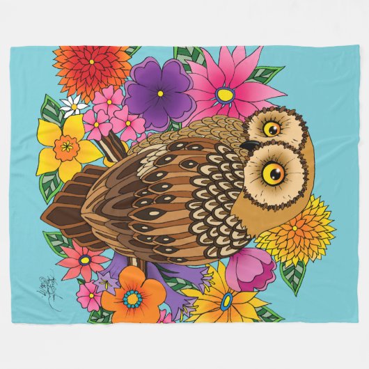 Bloemkool Fleece Deken (Voorkant (Horizontaal))