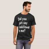 Bloemkool Groentetuinier Vegetarische Boer V T-shirt (Voorkant volledig)