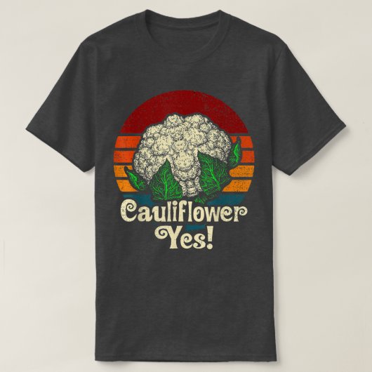 Bloemkool Ja Funny Vegetable Gardener 324 T-shirt (Design voorkant)