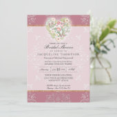 Bloemkool met Vrijgezellenfeest van de Berry Roze Kaart (Staand voorkant)