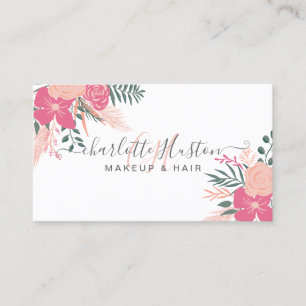 bloemkool, monogrammen, make-up visitekaartje