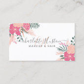 bloemkool, monogrammen, make-up visitekaartje (Voorkant)