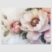  Bloemkool Peony Bouquet Zacht Roze Decoupage Tissuepapier (Voorkant)