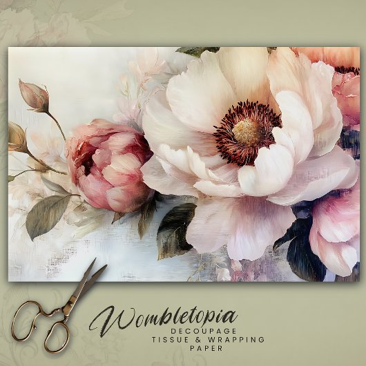  Bloemkool Peony Bouquet Zacht Roze Decoupage Tissuepapier