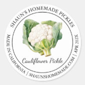 Bloemkool Pickle Modern label (Voorkant)