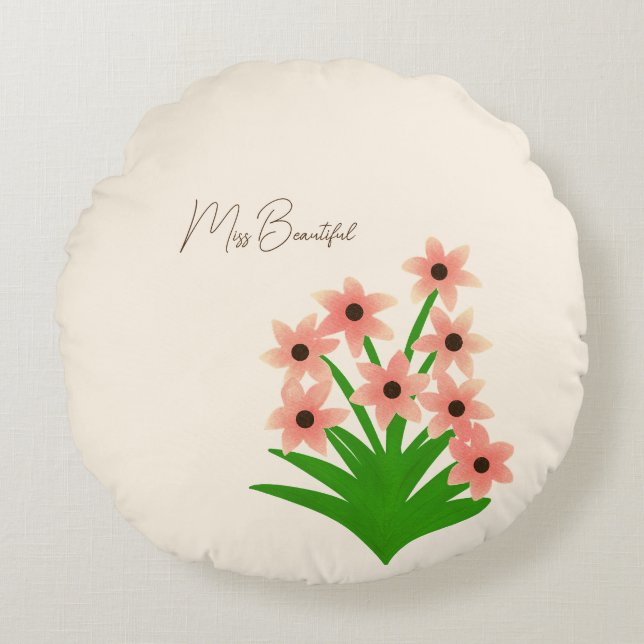 Bloemkool Rond Kussen (Voorkant)