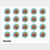 Bloemkool Ronde Sticker (Vel)