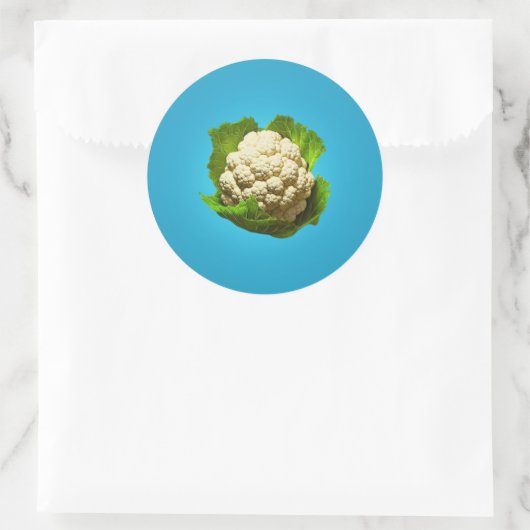 Bloemkool Ronde Sticker (Tas)