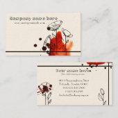 Bloemkool, rood visitekaartje (Voorkant / Achterkant)