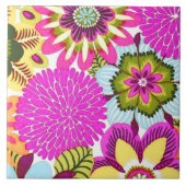 bloemkool, roze blauw groen tegeltje (Voorkant)