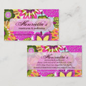  bloemkool, roze blauw groen visitekaartje (Voorkant / Achterkant)