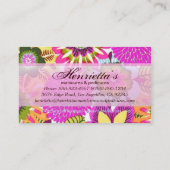  bloemkool, roze blauw groen visitekaartje (Achterkant)