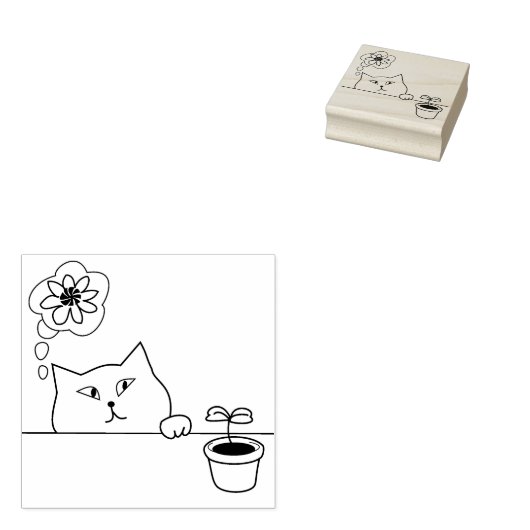 bloemkool rubberstempel (Gestempeld)