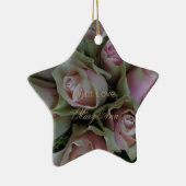 Bloemkool van roze groene Rozen Keramisch Ornament (Rechts)