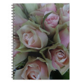 Bloemkool van roze groene Rozen Notitieboek (Voorkant)