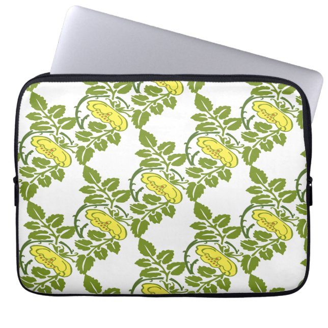  bloemkool voor behangselpapier laptop sleeve (Voorkant)