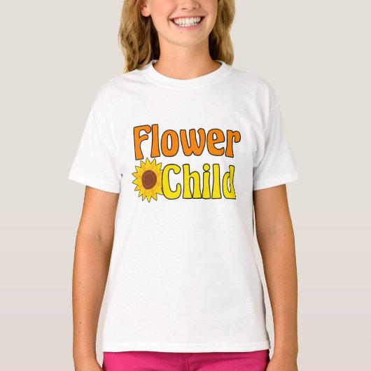 Bloemkool voor zuigelingen, zonnebloem Hippie Kind T-shirt (Voorkant)