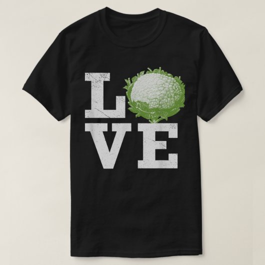 bloemkool Witte vegetatieplaat T-shirt (Design voorkant)