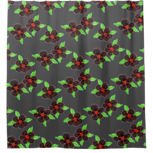Bloemkoolgrijs douchegordijn (Voorkant)