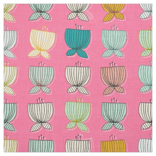 bloemkopje roze stof (Swatch)